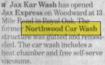 Northwood Car Wash - May 2002 Jax Takes Over And Guts It (newer photo)
